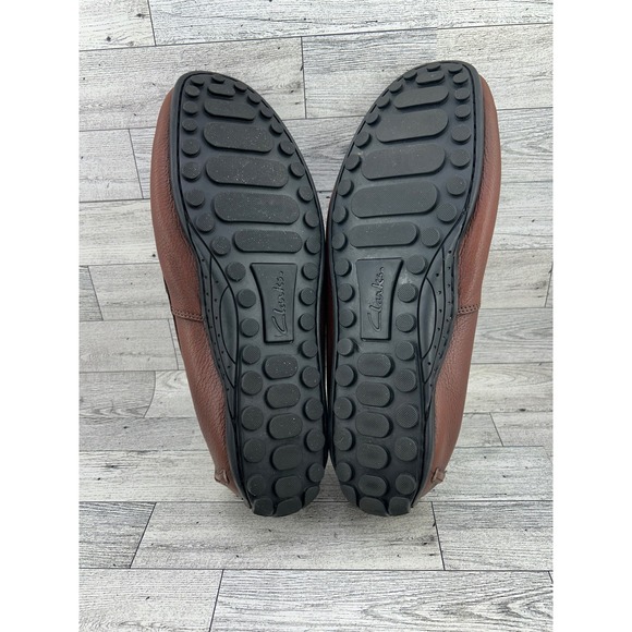 Clarks Men Brown Leather Penny Loafers Driving Mocs Cushion Soft Sz 12M main image 4